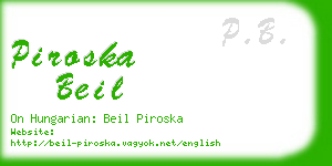 piroska beil business card